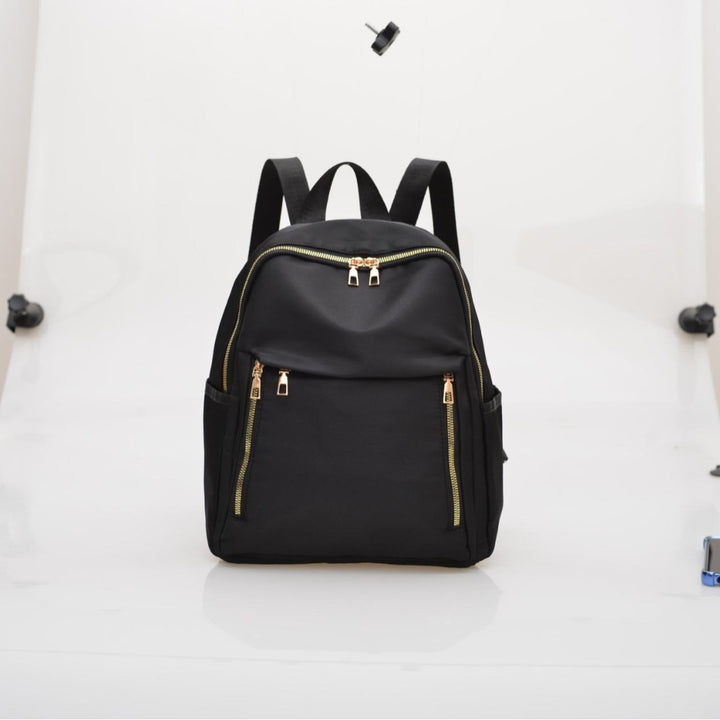 Damen eleganter City-Rucksack mit doppeltem Reißverschluss und praktischen Seitentaschen Nord Taschen
