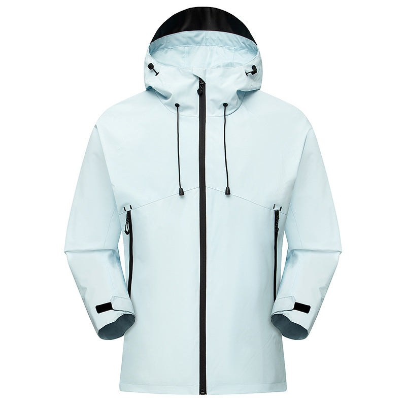 Herren Wasserdichter High-Visibility Shellparka mit atmungsaktiver Membran, verstellbarer Kapuze und Belüftung Nord Taschen