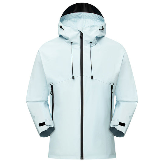 Herren Wasserdichter High-Visibility Shellparka mit atmungsaktiver Membran, verstellbarer Kapuze und Belüftung Nord Taschen