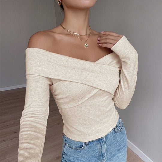Damen Elegantes Cropped Shirt Nord Taschen