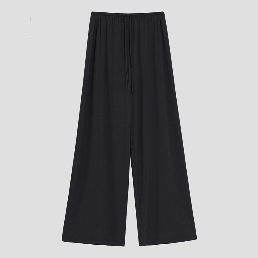 Damen Weite Relax-Hose aus seidigem Modal mit elastischem Bund und Tunnelzug Nord Taschen