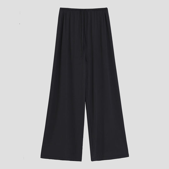 Damen Weite Relax-Hose aus seidigem Modal mit elastischem Bund und Tunnelzug Nord Taschen