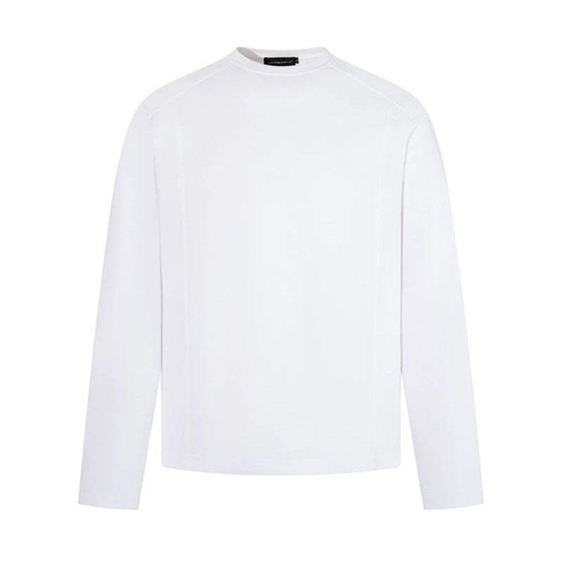 Herren Langarmshirt mit Rundhalsausschnitt aus meliertem Baumwollmix Nord Taschen