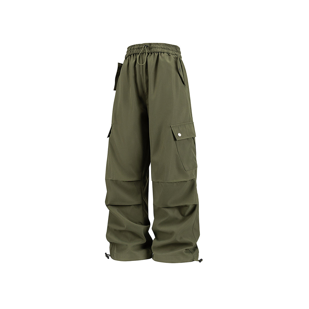 Herren Weite Utility-Cargohose mit Tunnelzugbund, Klapptaschen und verstellbaren Saumabschlüssen Nord Taschen
