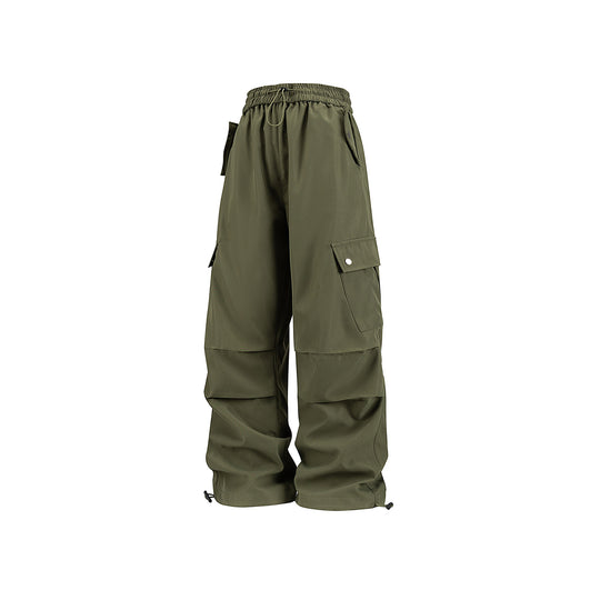 Herren Weite Utility-Cargohose mit Tunnelzugbund, Klapptaschen und verstellbaren Saumabschlüssen Nord Taschen