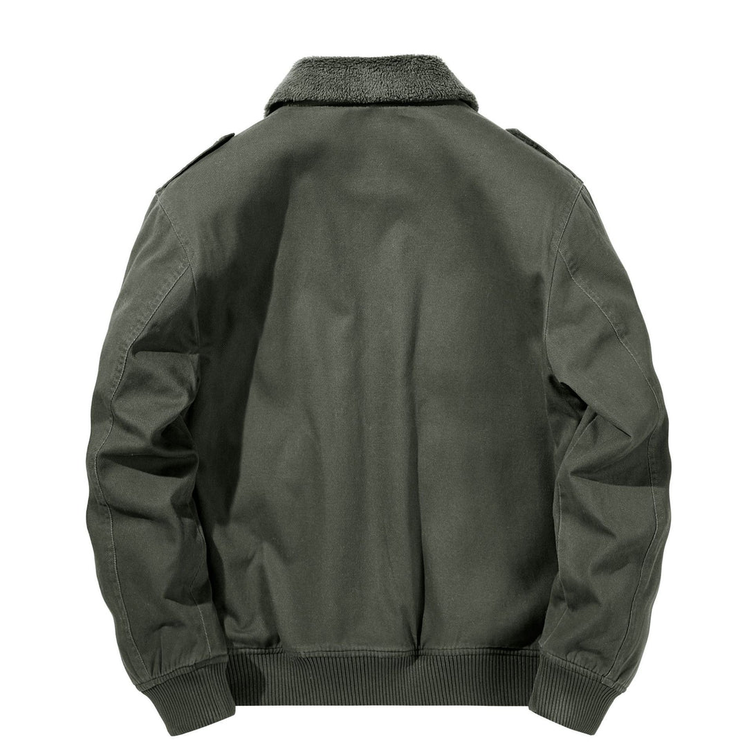 Herren Multifunktions-Pilotenjacke mit Sherpa-Futter, gesteppter Innenlage und aufgesetzten Pattentaschen Nord Taschen