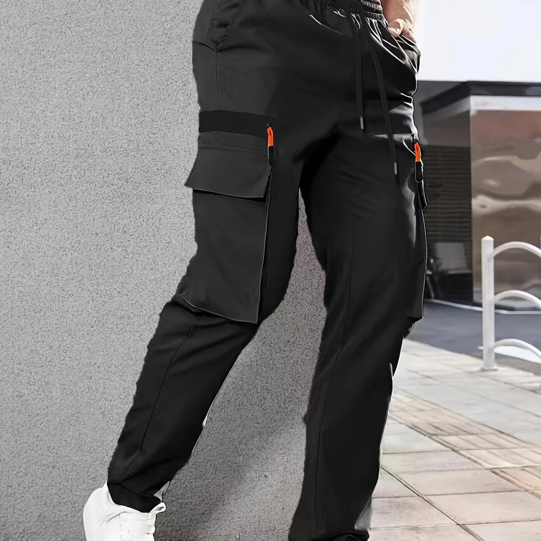 Herren Tapered Cargojogginghose mit elastischem Bund, Tunnelzug & Multifachtaschen Nord Taschen