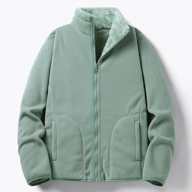 Damen Gefütterte Fleece-Jacke mit Teddyfutter, Stehkragen & durchgehendem Reißverschluss Nord Taschen