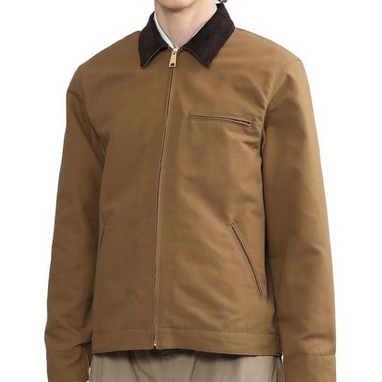 Herren Zip-Blouson im Worker-Stil mit Cordkragen und Brusttasche Nord Taschen