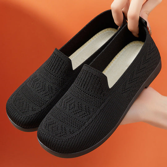 Damen Bequeme Slip-On Schuhe mit atmungsaktivem Netzwerkdesign