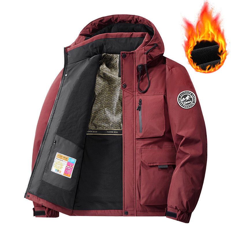 Herren Technischer Thermo-Parka mit Microfleece-Innenfutter und Utility-Taschen Nord Taschen