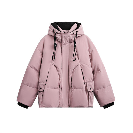 Herren Wattierte Steppjacke mit Kapuze und Tunnelzug Nord Taschen