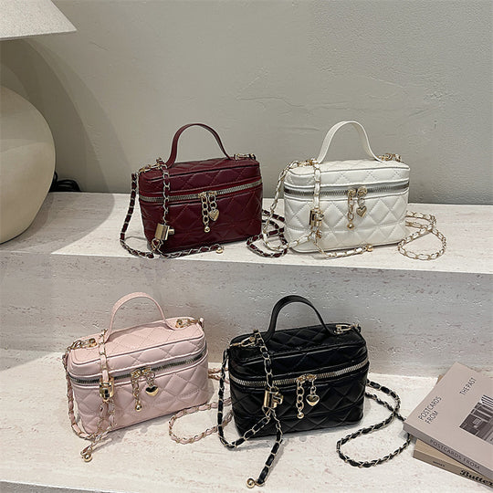 Damen elegante gesteppt Mini-Handtasche mit abnehmbarem Schulterriemen Nord Taschen