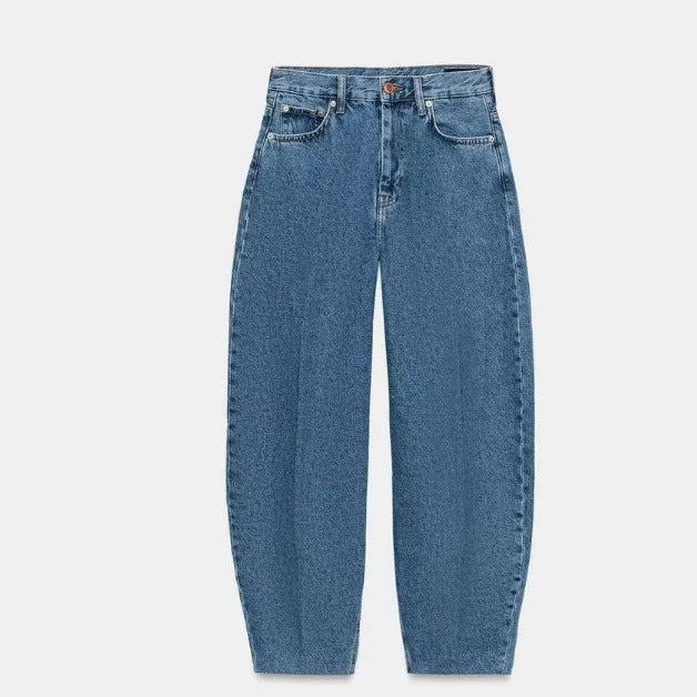 Damen Hochtaillierte Culotte-Hose mit weitem Bein und dekorativem Taillengürtel Nord Taschen