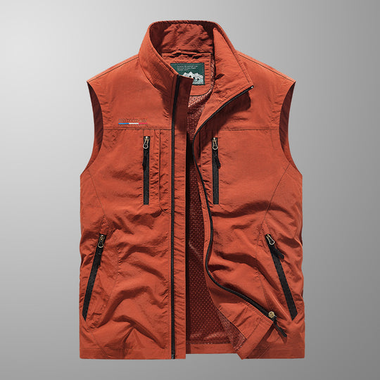 Herren Outdoor-Utility-Anglerweste mit atmungsaktivem Meshrücken und multifunktionalen Taschen Nord Taschen