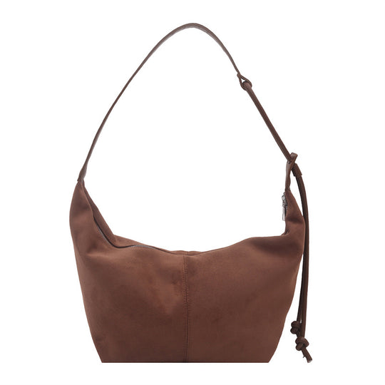 Damen Umhängetasche aus hochwertigem Wildleder mit elegantem Reißverschluss Nord Taschen