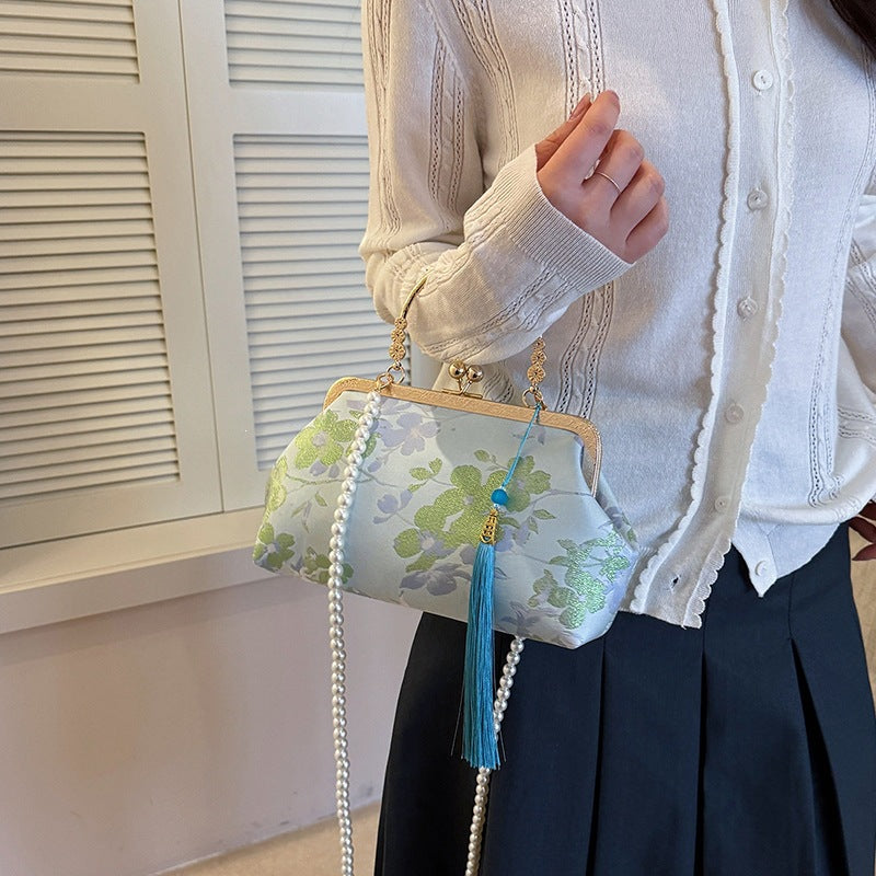 Damen elegante Clutch mit floralem Design Nord Taschen