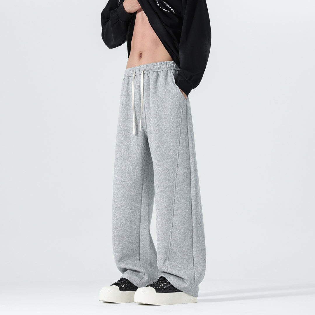 Herren Extraweite Sweatpants im Palazzo‑Look mit Tunnelzugbund und Seitentaschen Nord Taschen