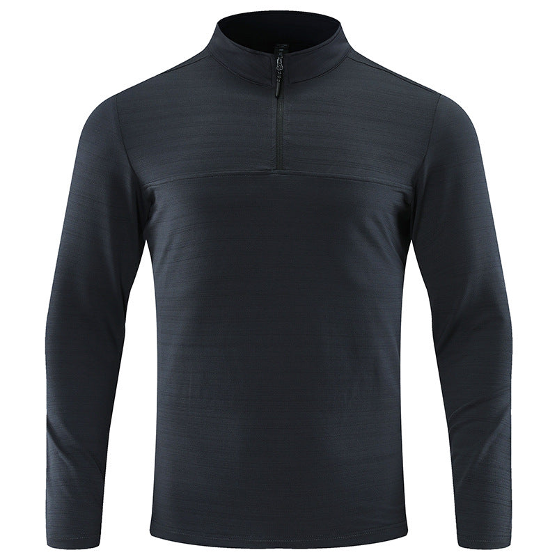 Herren Funktions-Halbzip-Langarmshirt mit Stehkragen und atmungsaktivem Stretchmaterial Nord Taschen