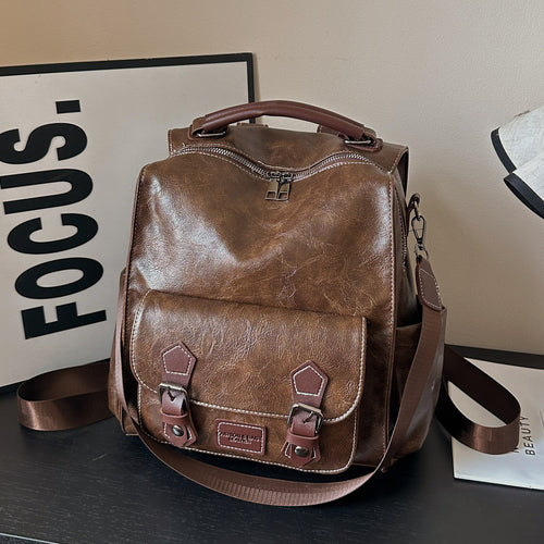 Damen Rucksack mit mehreren Fächern und weichem Kunstleder Nord Taschen