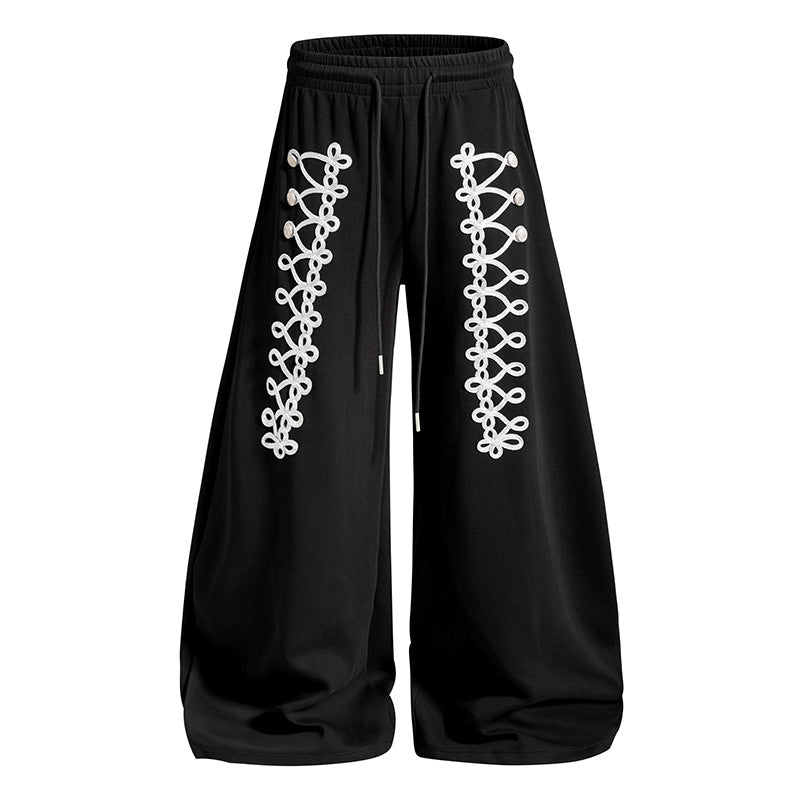 Damen weite Jogginghose mit elastischem Bund und Zier‑Schnürung Nord Taschen