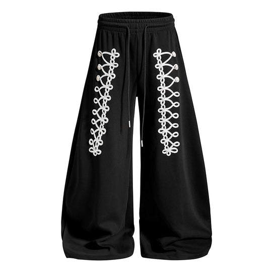 Damen weite Jogginghose mit elastischem Bund und Zier‑Schnürung Nord Taschen