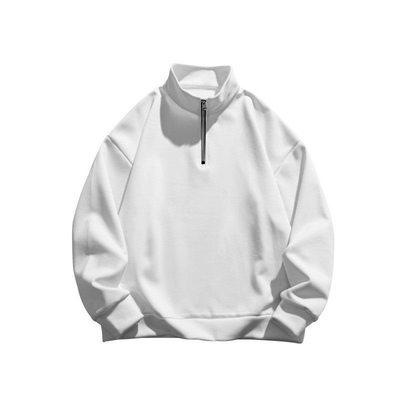 Unisex nan oversized Sweatshirt mit halbem Reißverschluss und Stehkragen aus weichem Baumwollmix Nord Taschen