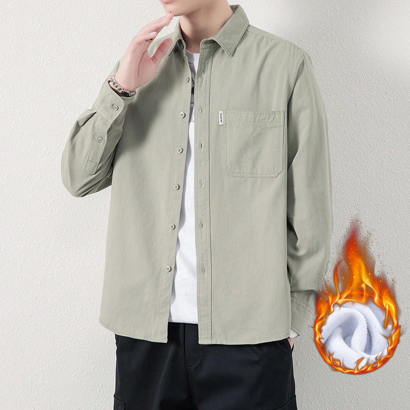 Herren Lässiges Utility-Overshirt aus Canvas mit Brusttasche und verstärkten Nähten Nord Taschen