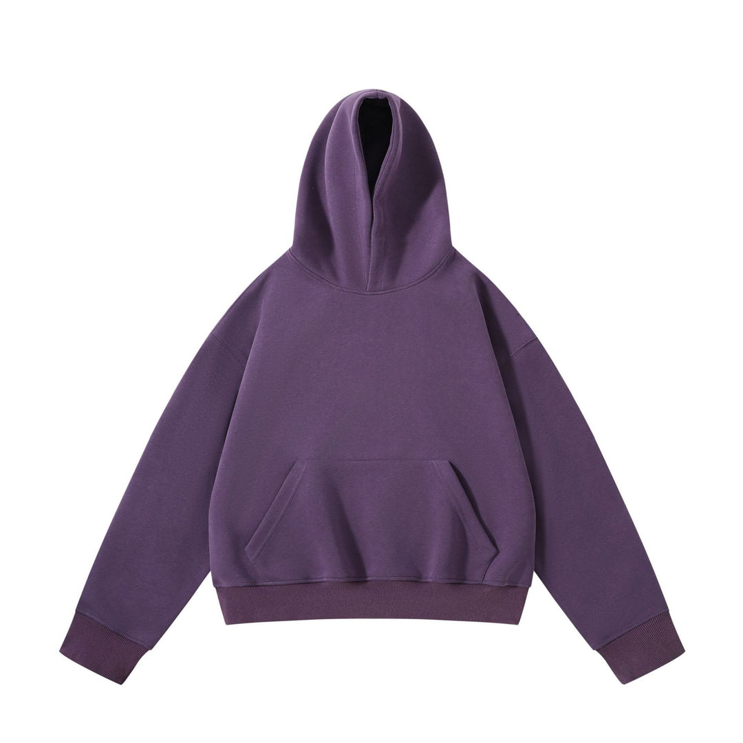 Unisex nan schwerer Oversize-Kapuzenpullover mit doppellagiger Kapuze Kängurutasche und breitem Rippbund Nord Taschen