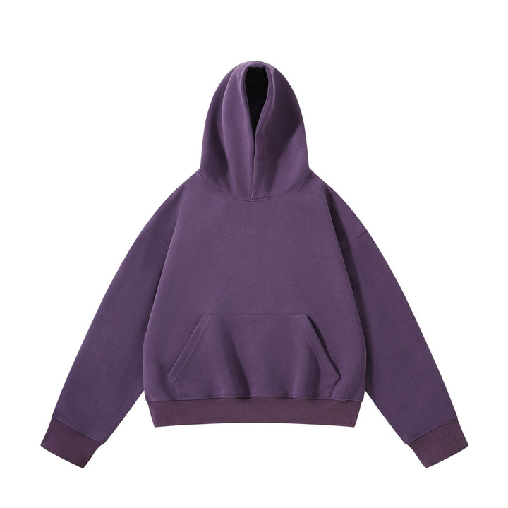Unisex nan schwerer Oversize-Kapuzenpullover mit doppellagiger Kapuze Kängurutasche und breitem Rippbund Nord Taschen