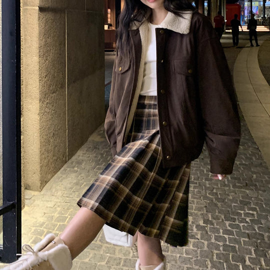 Damen Übergangsjacke mit Kunstfellkragen Nord Taschen