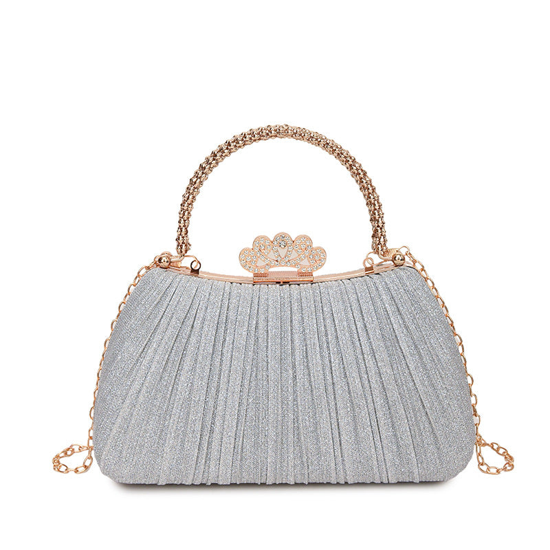 Damen Glamouröse Clutch-Tasche mit funkelndem Kettenhenkel Nord Taschen