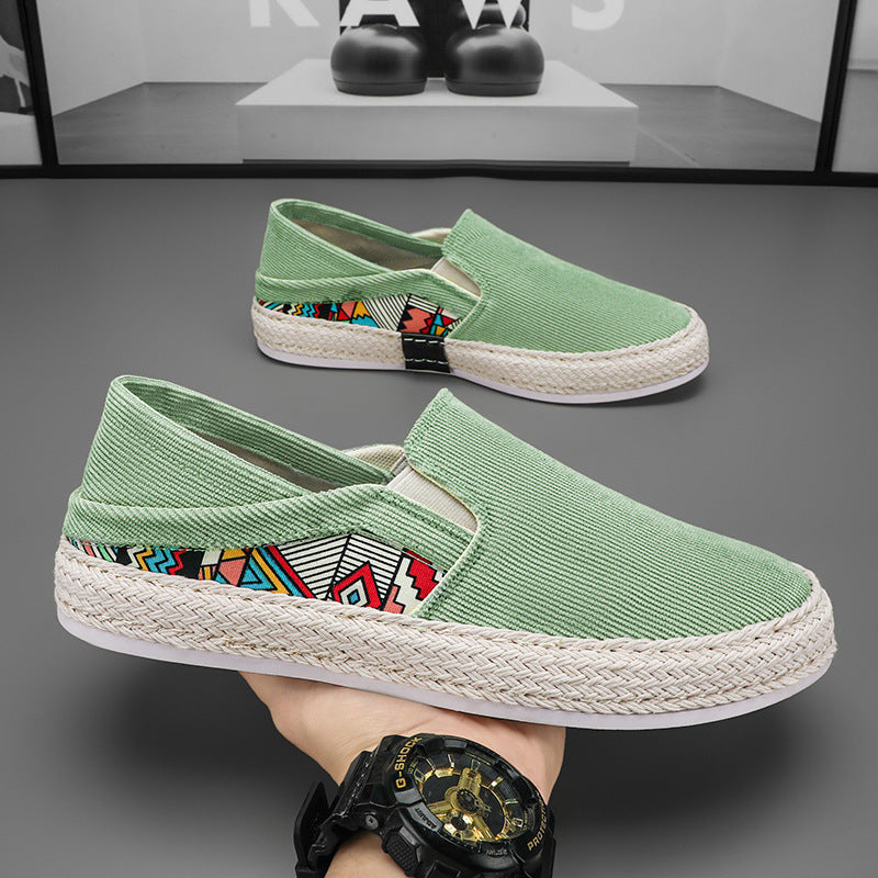 Damen modische und bequeme Slip-On Espadrilles mit farbenfrohen Akzenten
