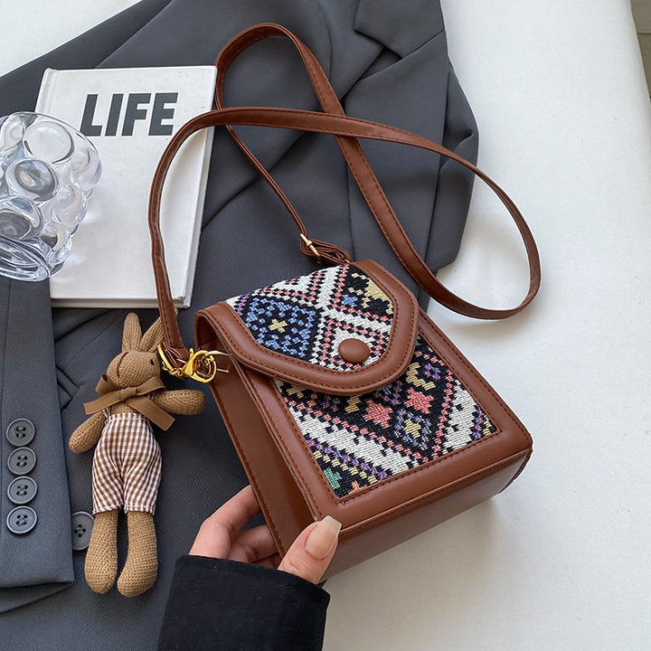 Damen Handtasche mit ethnischem Muster und hochwertigem Leder Nord Taschen
