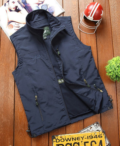 Herren Utility-Outdoorweste mit atmungsaktivem Meshfutter, Reißverschluss‑Taschen und verstellbarem Saum Nord Taschen