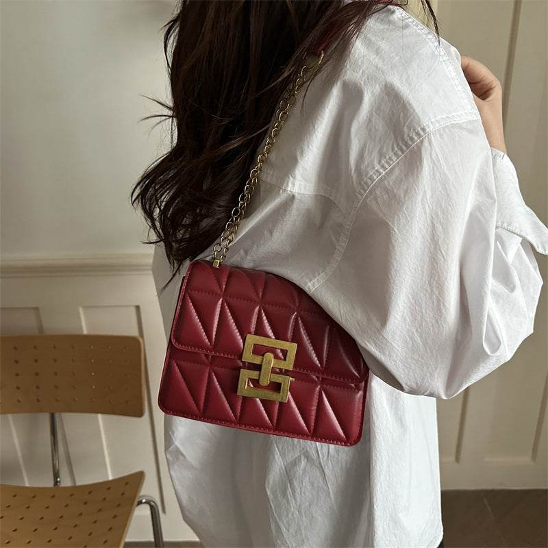 Damen elegante gesteppten Handtasche mit edlem Kettenverschluss Nord Taschen