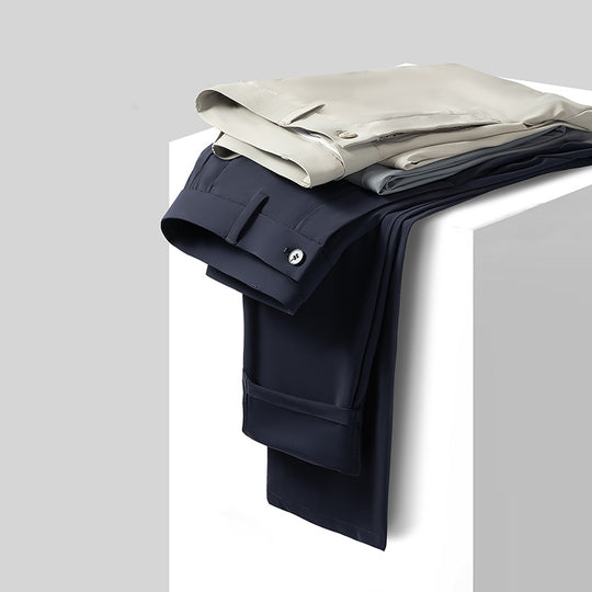 Herren Schlanke Business‑Stretchhose mit Bügelfalte und Komfortbund Nord Taschen