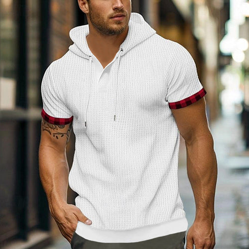 Herren modernes Kapuzenshirt mit strukturiertem Design und kontrastierenden Ärmeln