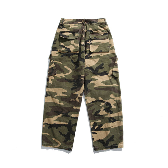 Herren Cargo-Hose in weiter Passform mit Tarnmuster, großen Pattentaschen und Ripstop-Optik Nord Taschen