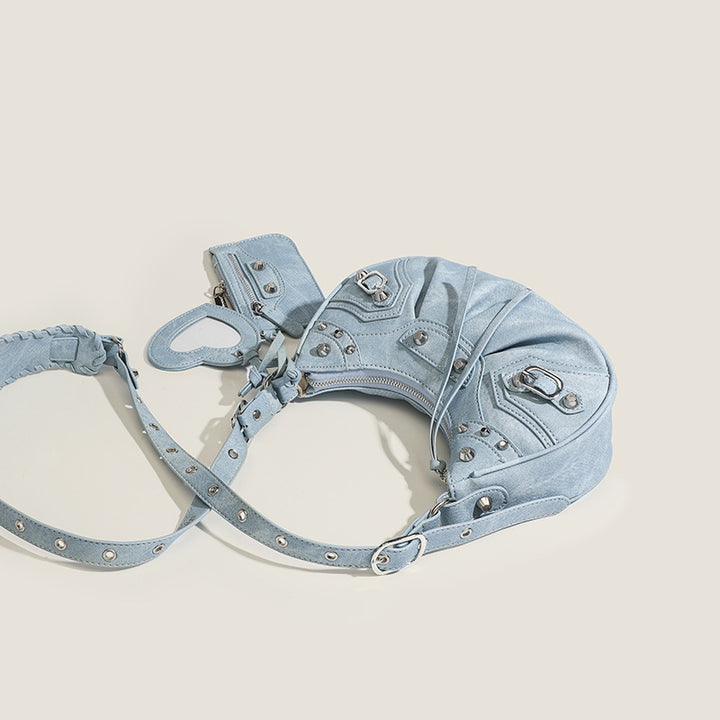 Damen Umhängetasche mit elegantem Kroko-Design und praktischen Außentaschen Nord Taschen