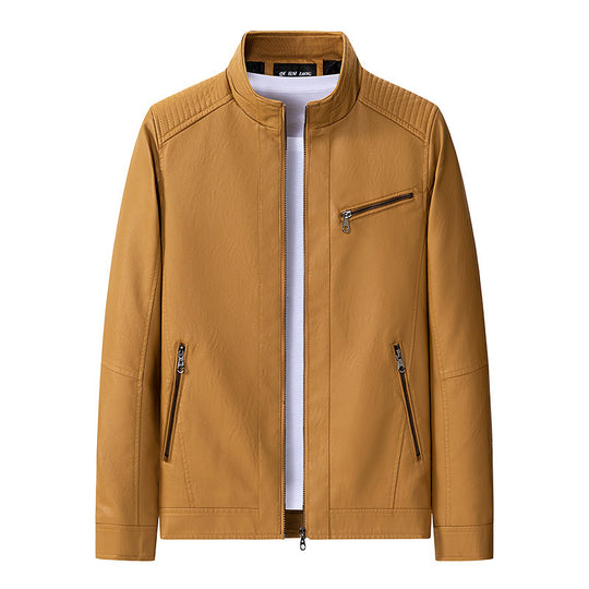 Herren modische Lederjacke mit Steppdetails Nord Taschen