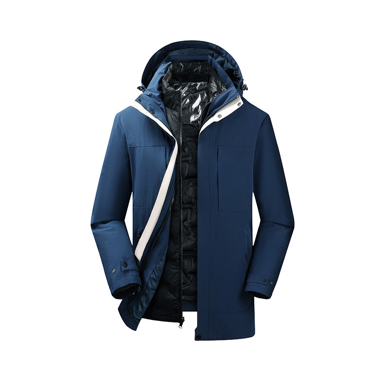 Herren Zweiteiliger Parka mit herausnehmbarer Stepp-Innenjacke und verstellbarer Kapuze Nord Taschen