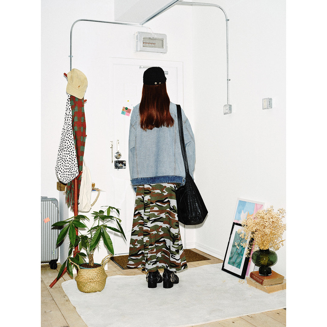 Unisex Oversize-Jeansjacke im Boxy‑Cut mit Kontrastblende und Brustklappen Nord Taschen