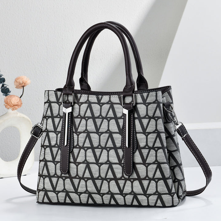 Damen Handtasche mit modernem Geometrie-Design und abnehmbarem Schulterriemen Nord Taschen