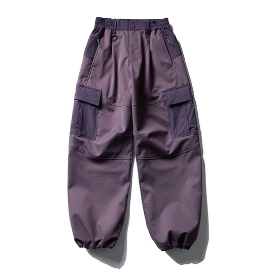 Herren Oversize-Cargohose mit elastischem Tunnelzugbund, Kniepaneelen und elastischen Bündchen Nord Taschen