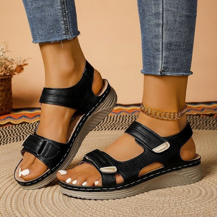 Damen Komfortable Sandalen mit verstellbarem Riemendesign und anatomischem Fußbett