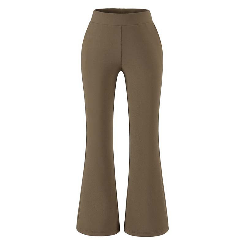 Damen Hochtaillierte Stretch-Schlaghose mit weitem ausgestelltem Saum Nord Taschen