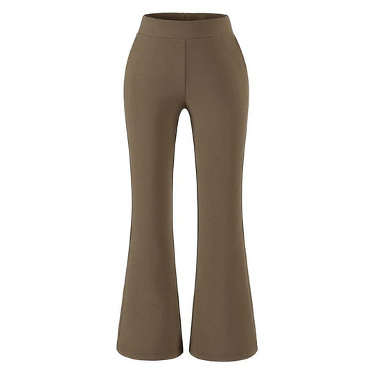 Damen Hochtaillierte Stretch-Schlaghose mit weitem ausgestelltem Saum Nord Taschen