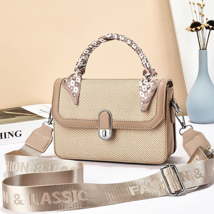 Damen elegante Umhängetasche mit modischem Gürtel und strukturiertem Obermaterial Nord Taschen