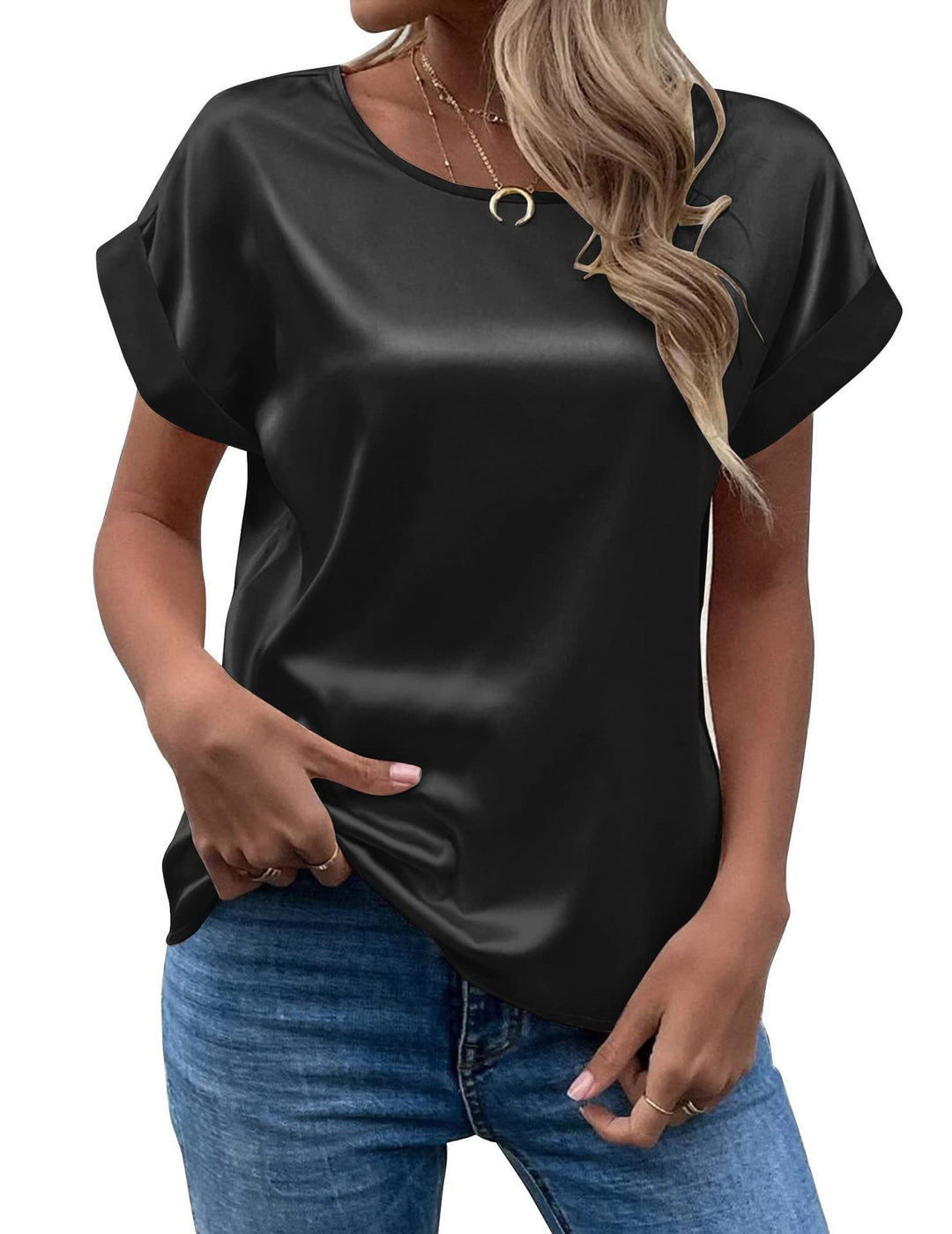 Damen Satinbluse